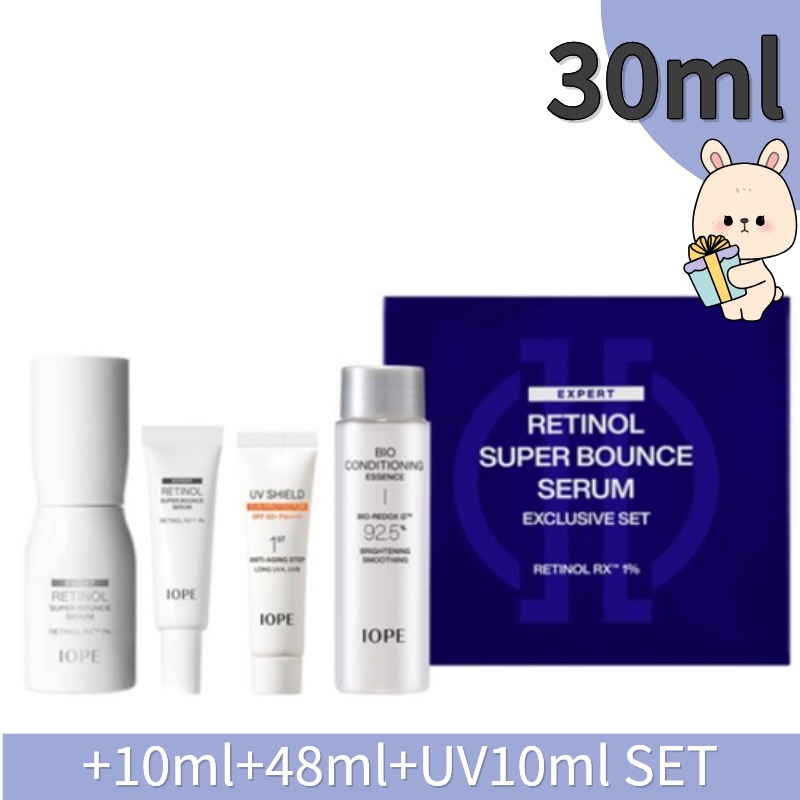 【デイケアレチノール】レチノールスーパーバウンスセラム30mlセット 30ml+10ml+エッセンス48ml+UV10ml 低刺激ケア ツヤ肌 ハリ 弾力 敏感肌OK 韓国コスメ