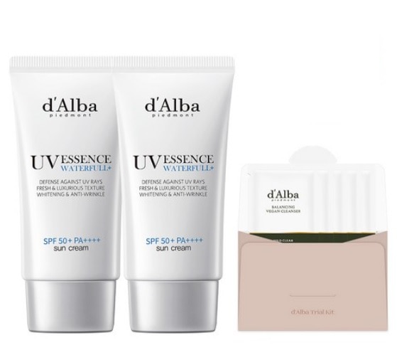 [正規品] ウォータープール エッセンス 日焼け止め SPF50+ PA++++ 50ml 2個+バランシング ビーガン ジェル クレンザー 15ml1セット