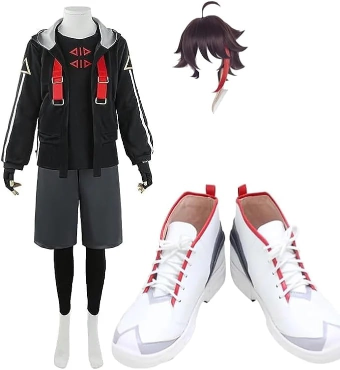 即納　バーチャルYouTuber VTuber 三枝明那 にじさんじ所属 さえぐさあきな 風 コスプレ衣装 ウィッグ靴　追加可能