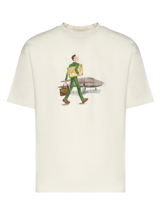 DROLE DE MONSIEUR Men T-Shirts JTS290CO002 OW OFF WHITE