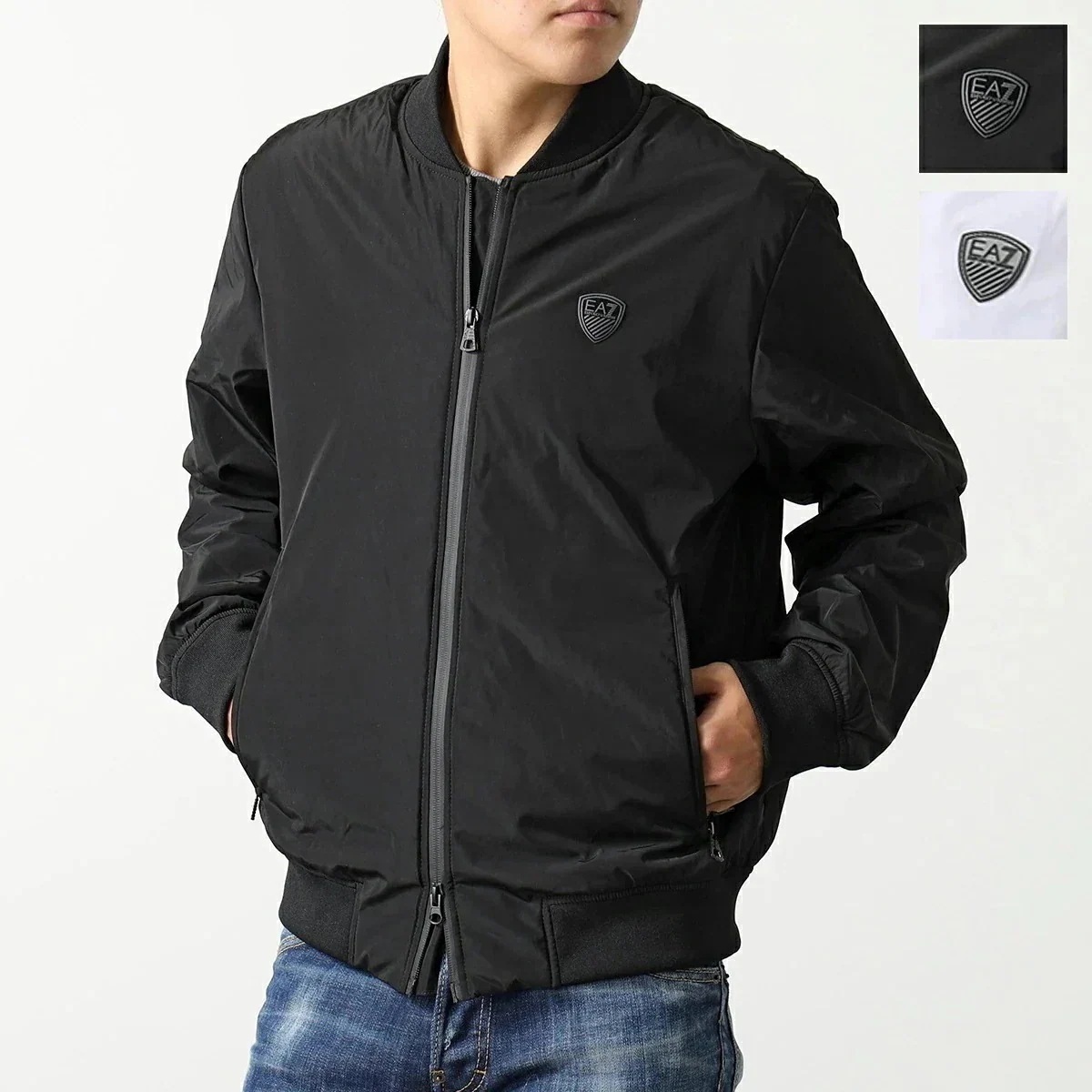 EA7 EMPORIO ARMANI エアセッテ エンポリオアルマーニ ブルゾン 8NPB12 PN7LZ メンズ ジップアップ ジャケット エンブレム 軽量