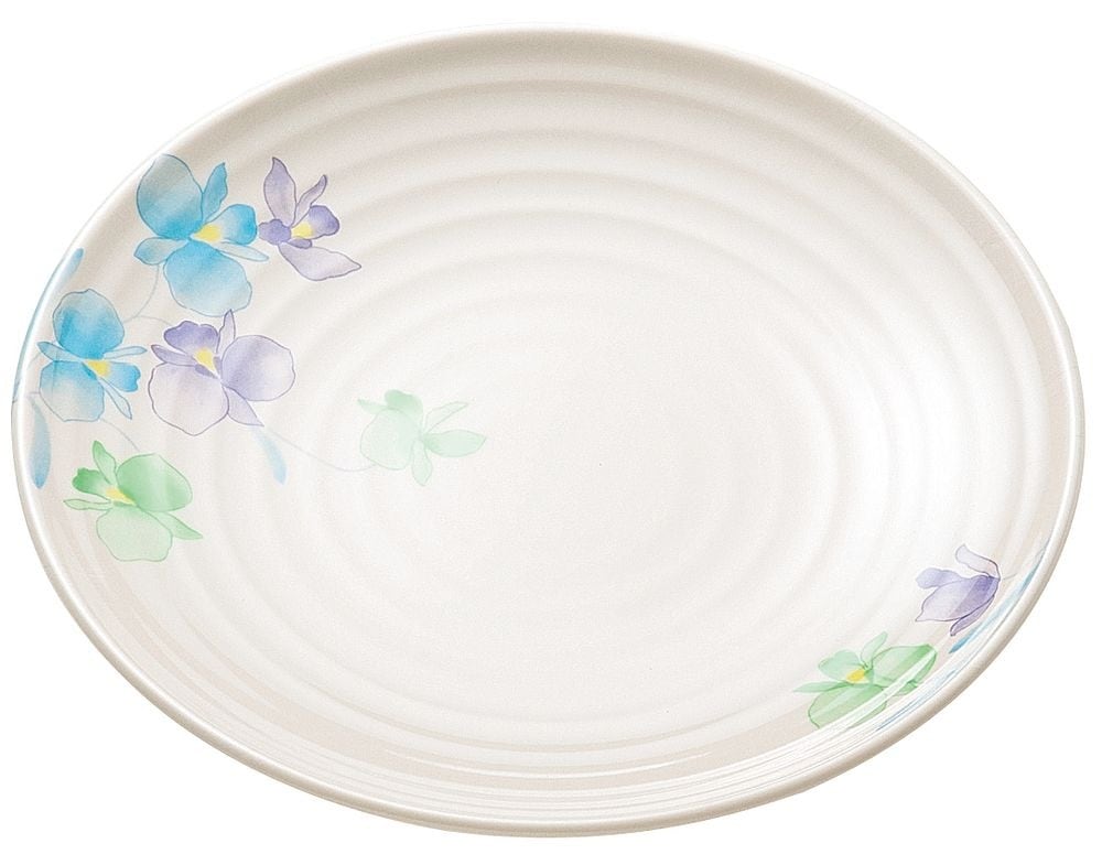 （まとめ買い）メラミン食器 すみれ 丸皿（大） VO-12 [x3] 5,112円