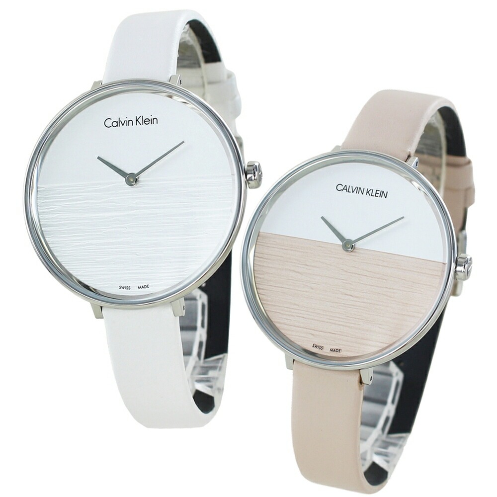 訳あり 箱なし 時計ケース付 カルバンクライン 腕時計 手表 レディース ビジネス 通勤 通学 仕事用 シンプル 2針 革ベルト レザー 時計 女性 母 彼女 妻 誕生日 結婚記念日 プレゼント ポイ