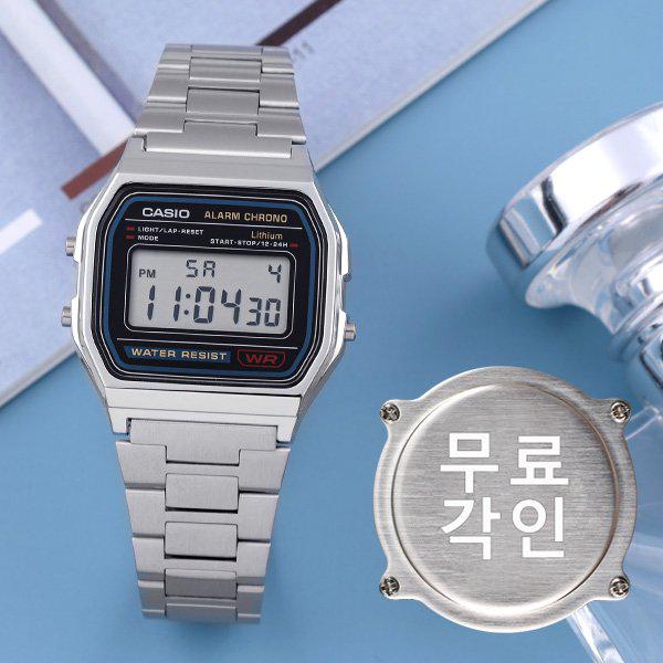 無料刻印 A158WA-1 ソン・ソッキ チュ・ウジェ時計 男女共用メタル時計 d