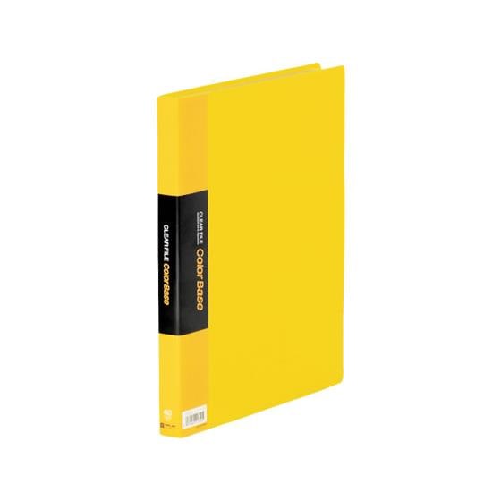 クリアーファイル カラーベースW A4タテ 40ポケット 黄 10冊 キングジム 132CW-Y