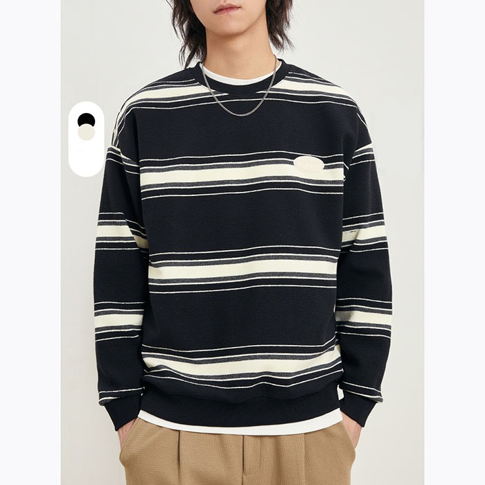 ロンT メンズ 長袖tシャツ オーバーサイズ 厚手 ボーダー アメカジ ストリート カットソー ロングスリーブ 大きいサイズ ビッグシルエット ロングtシャツ 長袖 tシャツ 韓国 ファッション 春