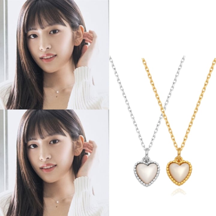 [IVE アンユジン着用]PUDDING HEART NECKLACE