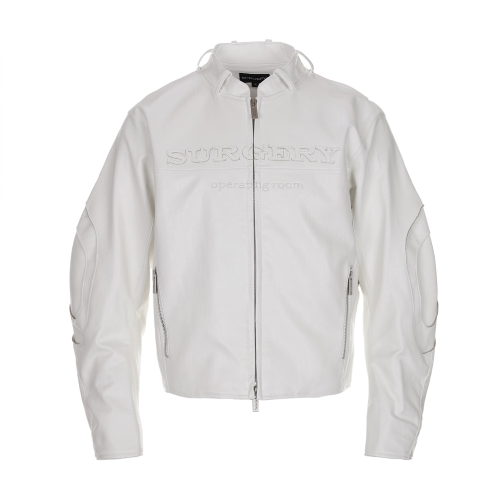 【SURGERY】 SURGERY STRATUM LEATHER JACKET : WHITE