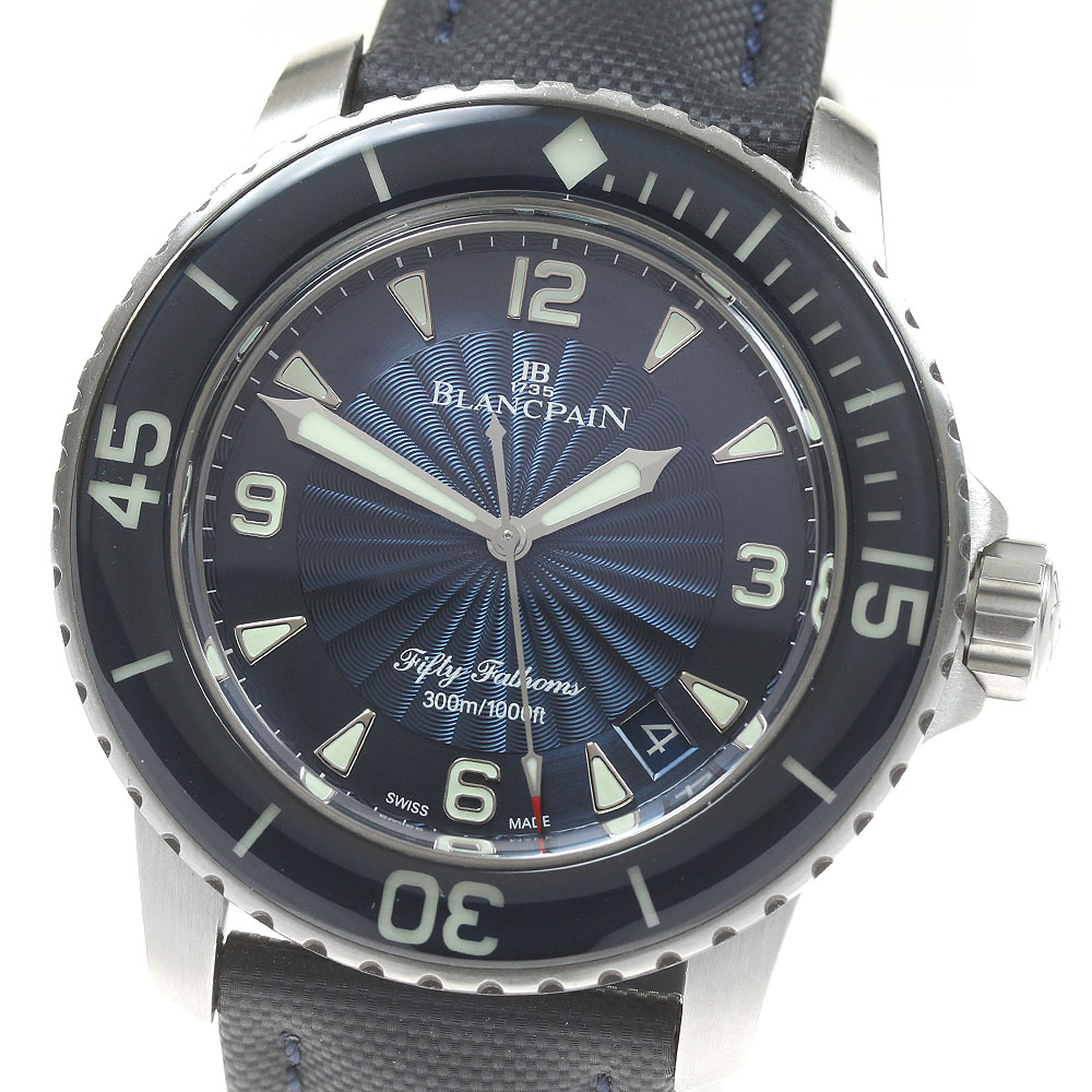 ブランパン Blancpain 5015-1140-52B フィフティファゾムス デイト 自動巻き メンズ 美品 保証書付き_819674【中古】