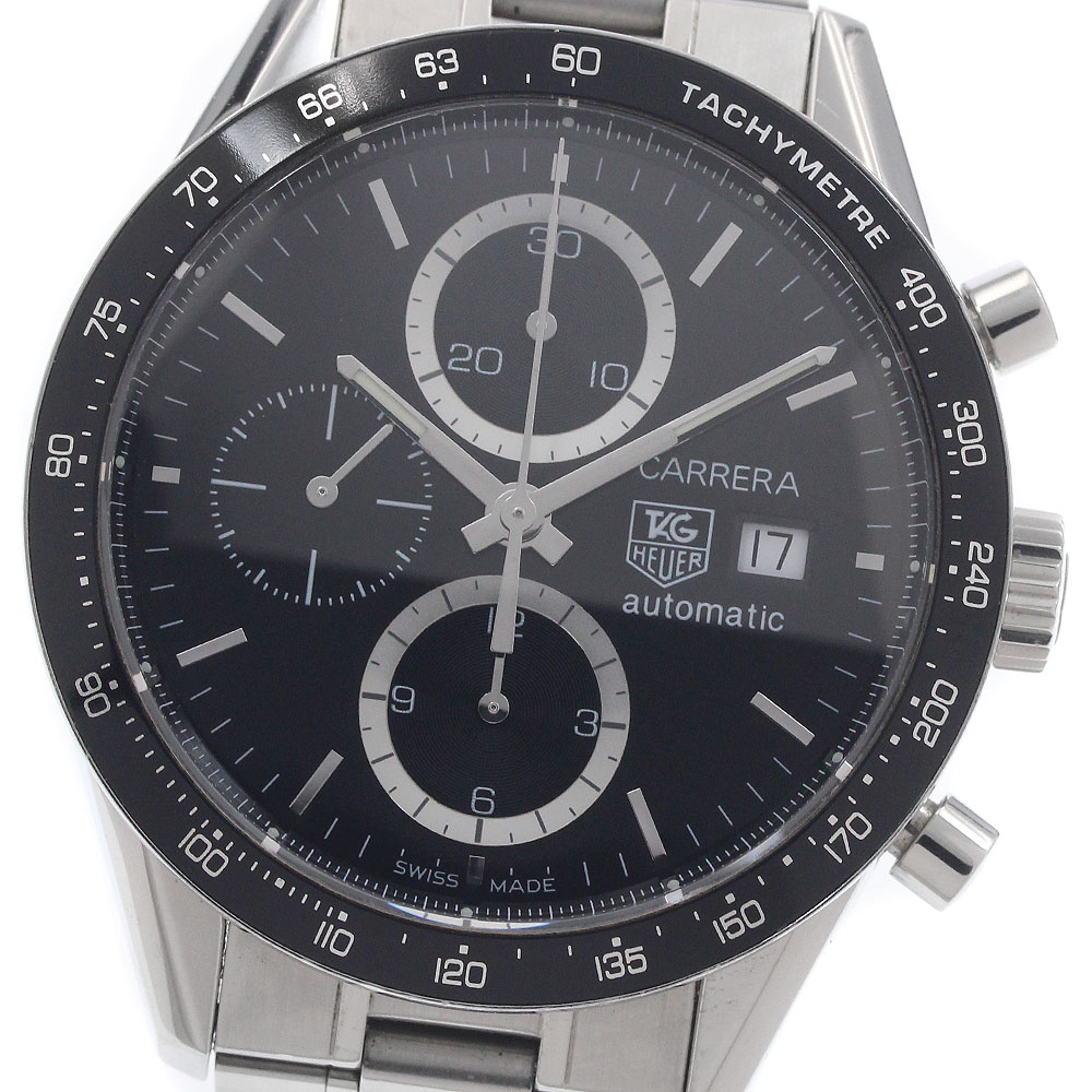 タグホイヤー TAG HEUER CV2010-0 カレラ クロノグラフ デイト 自動巻き メンズ _965361【中古】