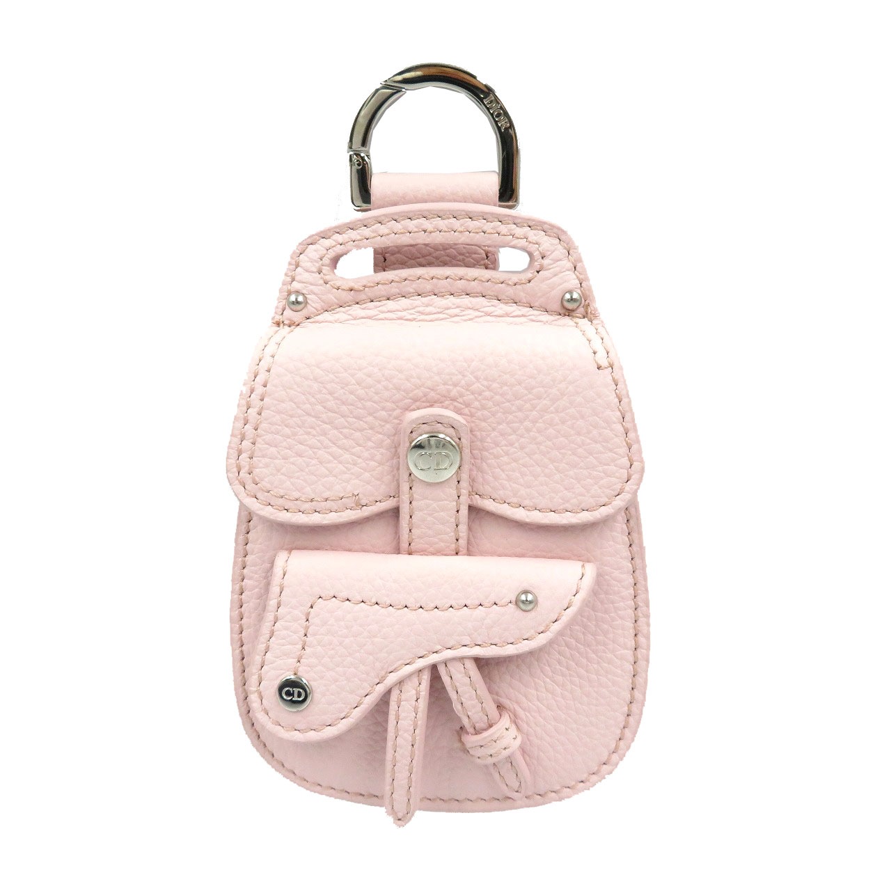 未使用品 クリスチャンディオール キーホルダー レザー/レザー ピンク 0025【中古】Christian Dior レディース