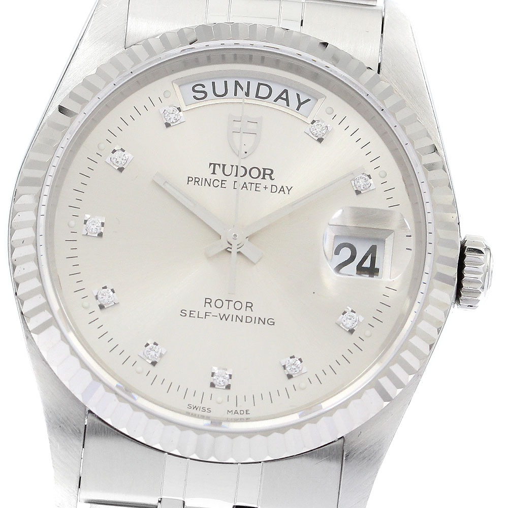 チュードル TUDOR 76214 プリンス デイトデイ 10Pダイヤ 自動巻き メンズ _893691【中古】