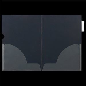 （まとめ） ニックス インデックス付クリアホルダー A4（見開きA3） 二つ折サイドインデックス付 MS-ICH-WA4 1パック（10枚） 10セット