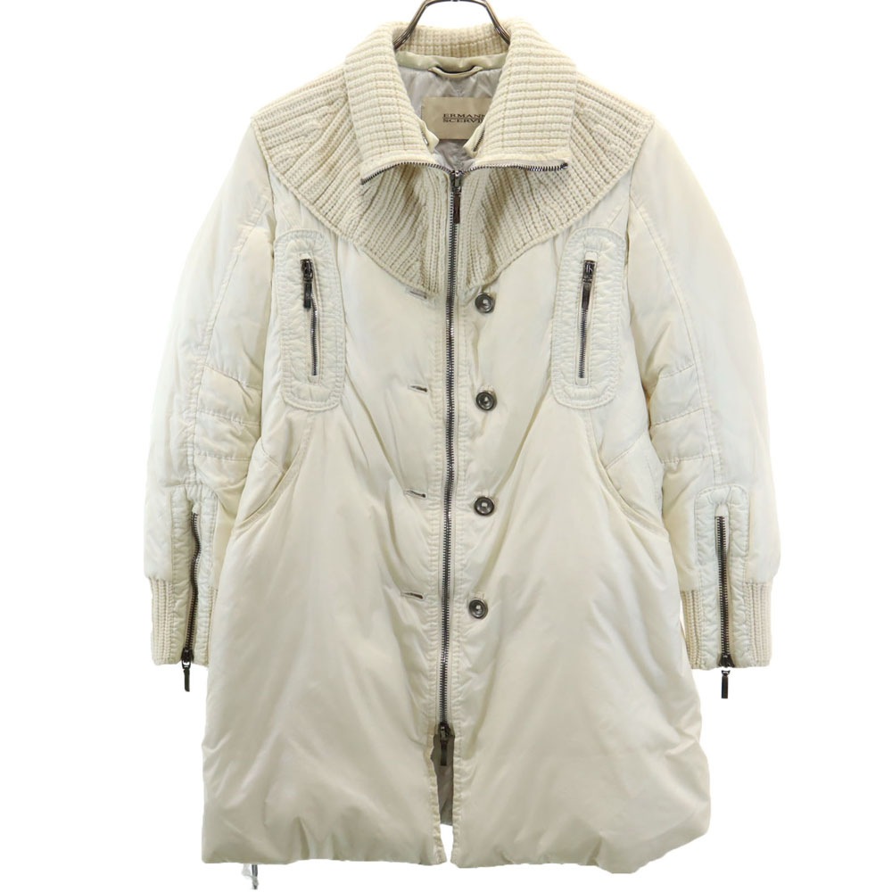 未使用 エルマンノシェルヴィーノ ダウンコート アイボリー Ermanno Scervino レディース