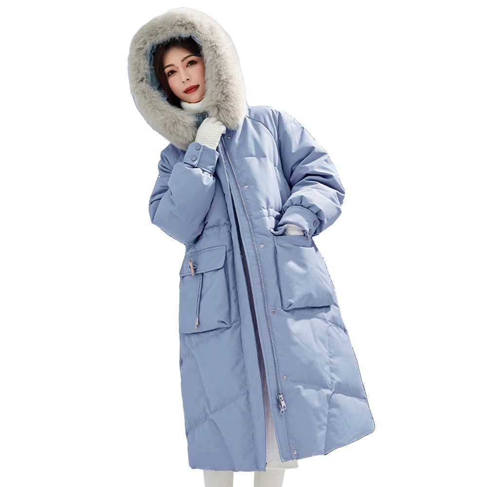 [最安値挑戦]！アウター コート ダウン 冬服 保温 防寒 ダウンジャケット ファー襟 ロングコート 大きいサイズ ダックダウン 暖かい ロング レディース ダウンコート