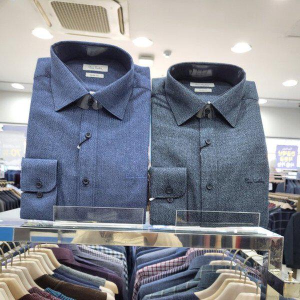 斜線ソリッド スリムフィット ドレスシャツPLDS4951 4952_KG