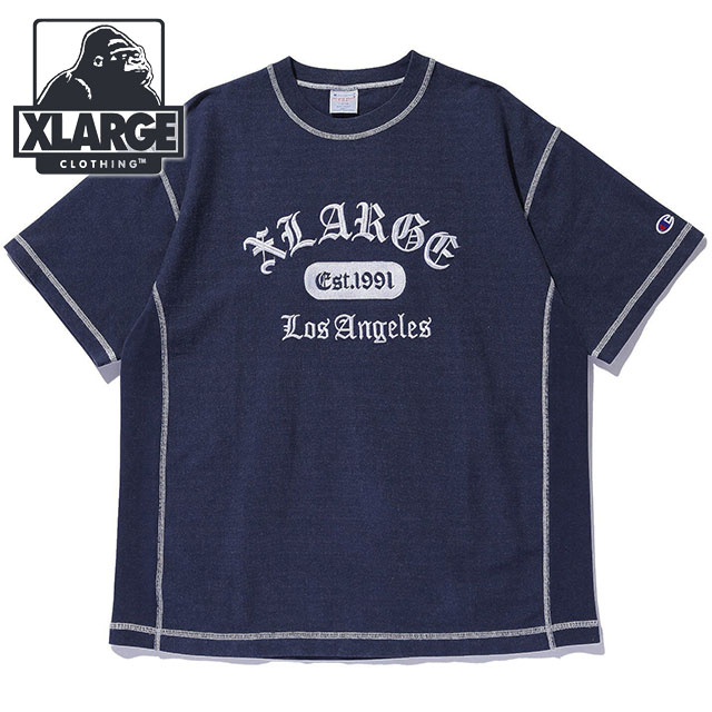 メール便 チャンピオン リバースウィーブ ステッチドショートスリーブTシャツ [101252011048] メンズ トップス 半袖 コラボ NAVY 正規取扱店