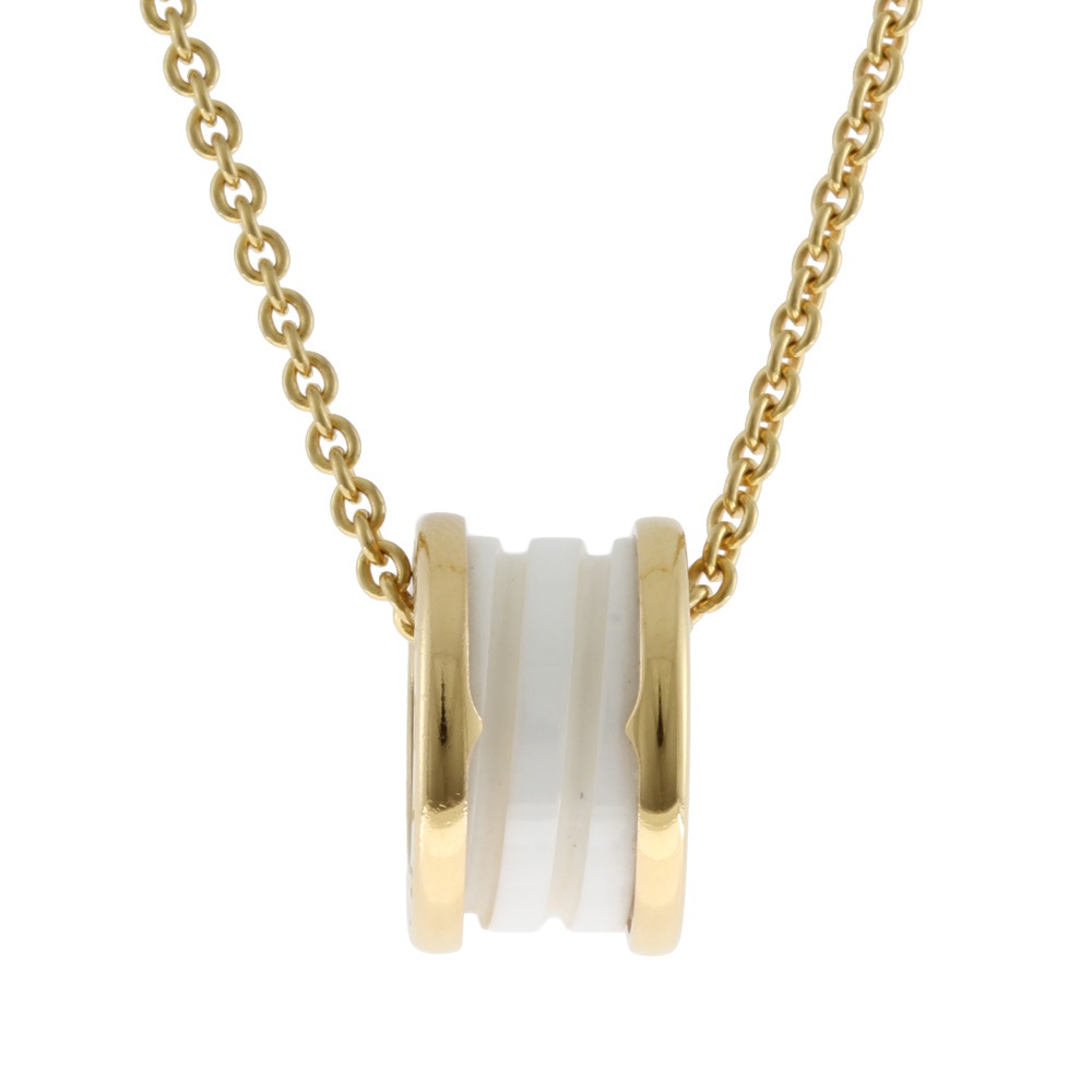 ブルガリ B-zero.1 ビーゼロワン ホワイトセラミック ネックレス 18金 K18イエローゴールド BVLGARI 中古 美品 179,950円