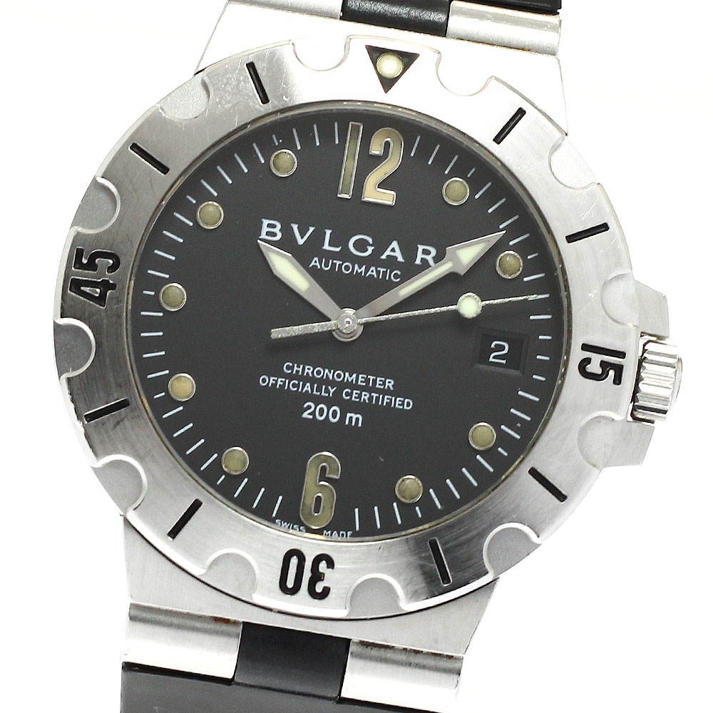 ジャンク ブルガリ BVLGARI SD38S ディアゴノ スクーバ デイト 自動巻き メンズ _954120【中古】