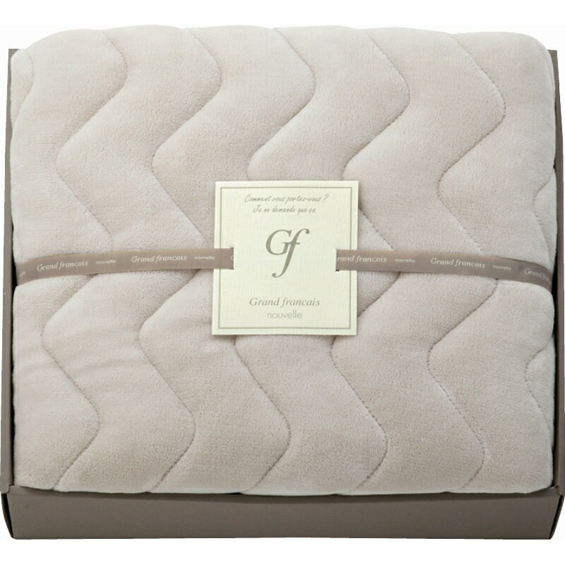 （ギフト）グランフランセヌーベル 吸湿発熱綿入りハイソフトタッチ敷きパッド ピーチグレー