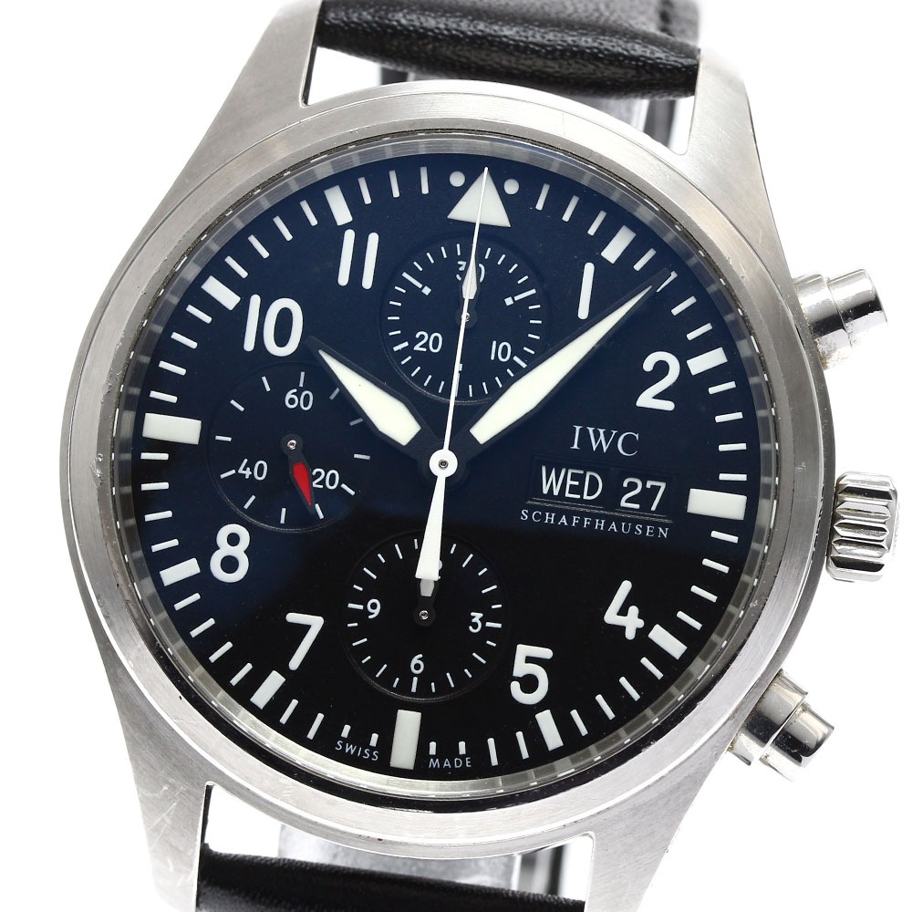 IWC IWC SCHAFFHAUSEN IW371701 パイロットウォッチ デイデイト クロノグラフ 自動巻き メンズ _902944【中古】