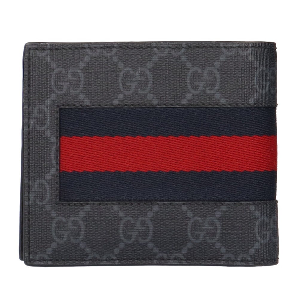 グッチ ニューウェブ 二つ折り財布 GGスプリームキャンバス 408826 534563 GUCCI 中古 美品