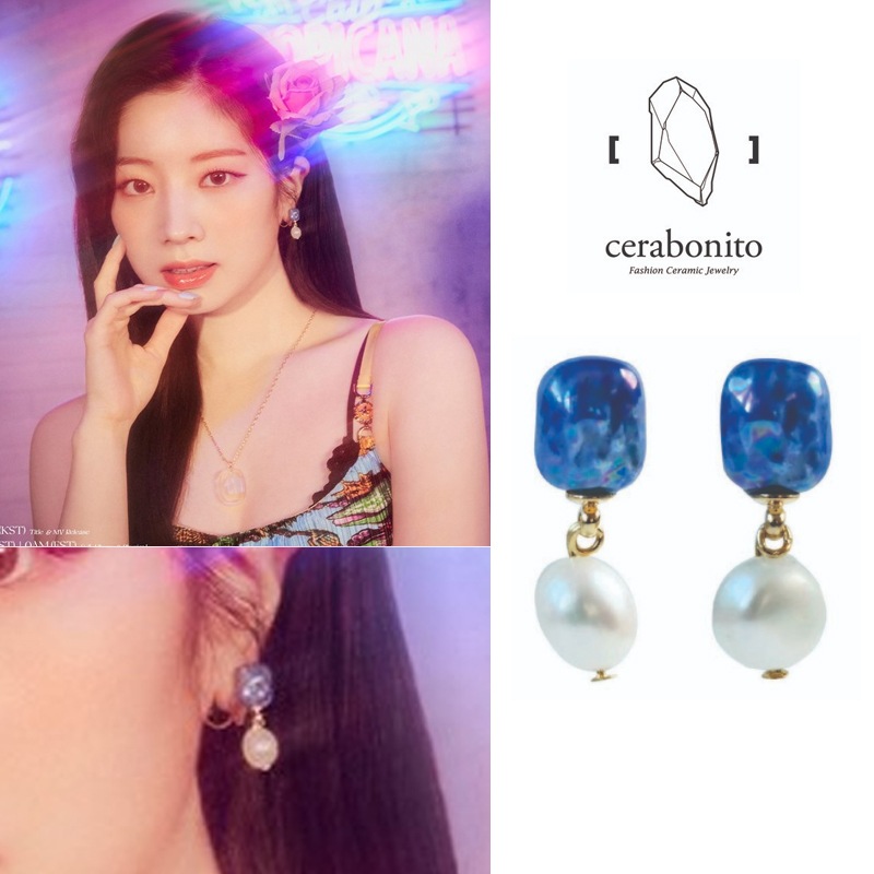 twice着用 [cerabonito] Ceramic Pearl Drop Earring