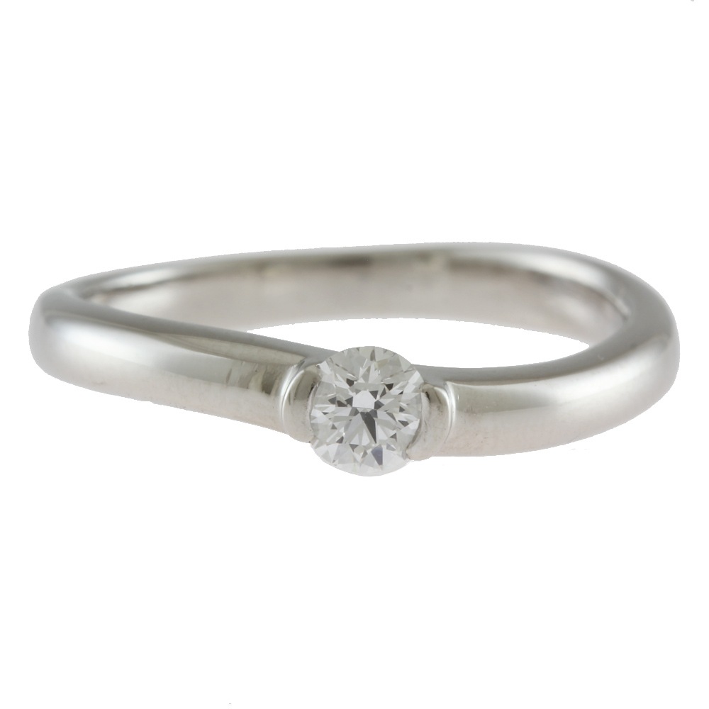 リング 指輪 13号 Pt1000プラチナ ダイヤモンド 0.23ct 中古 美品