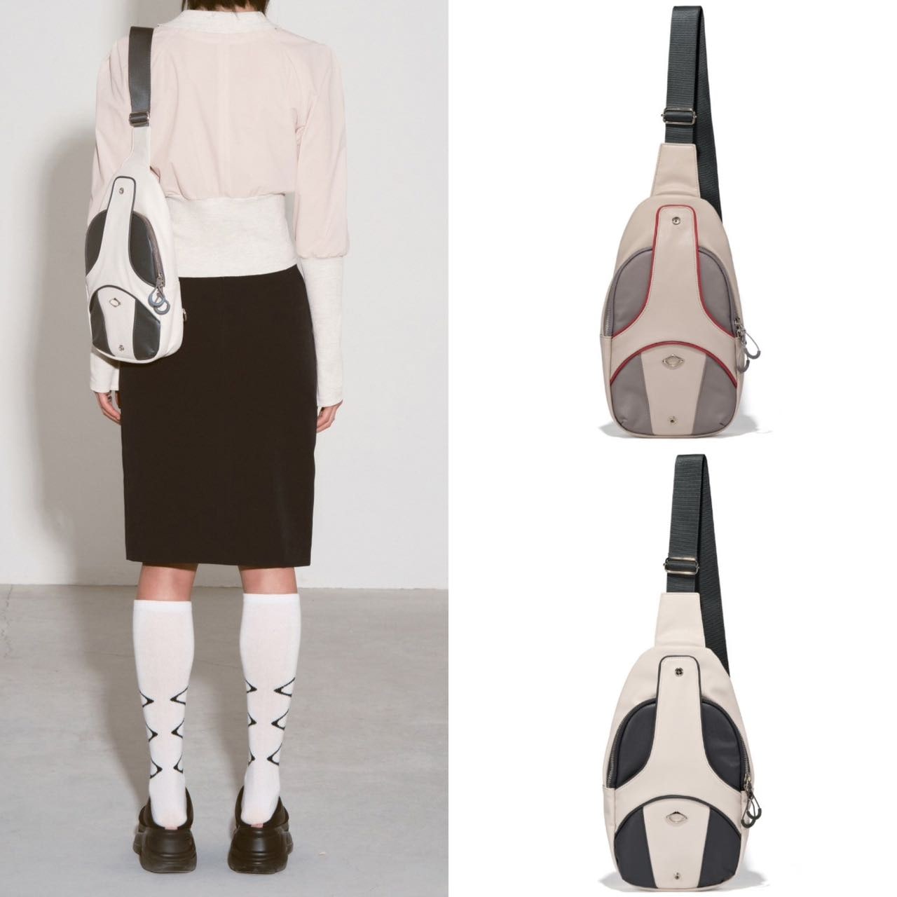 FOLDABLE LEATHER SLING BAG