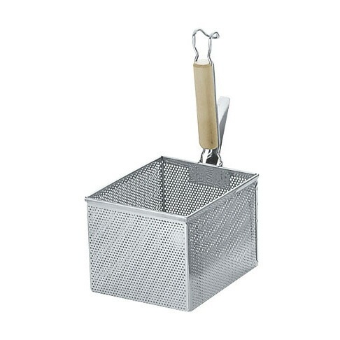 三宝産業 UK18-8パンチング 木柄角型うどん揚げ