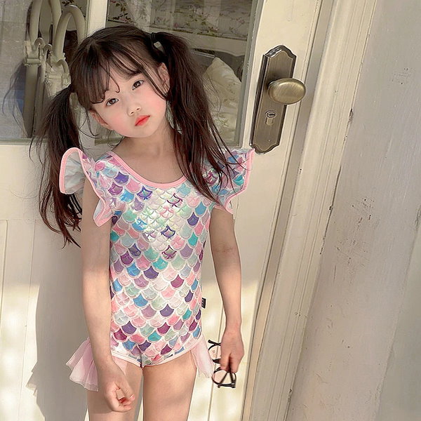 Qoo10] 超人気 子供可愛いマーメイド水着夏モデル