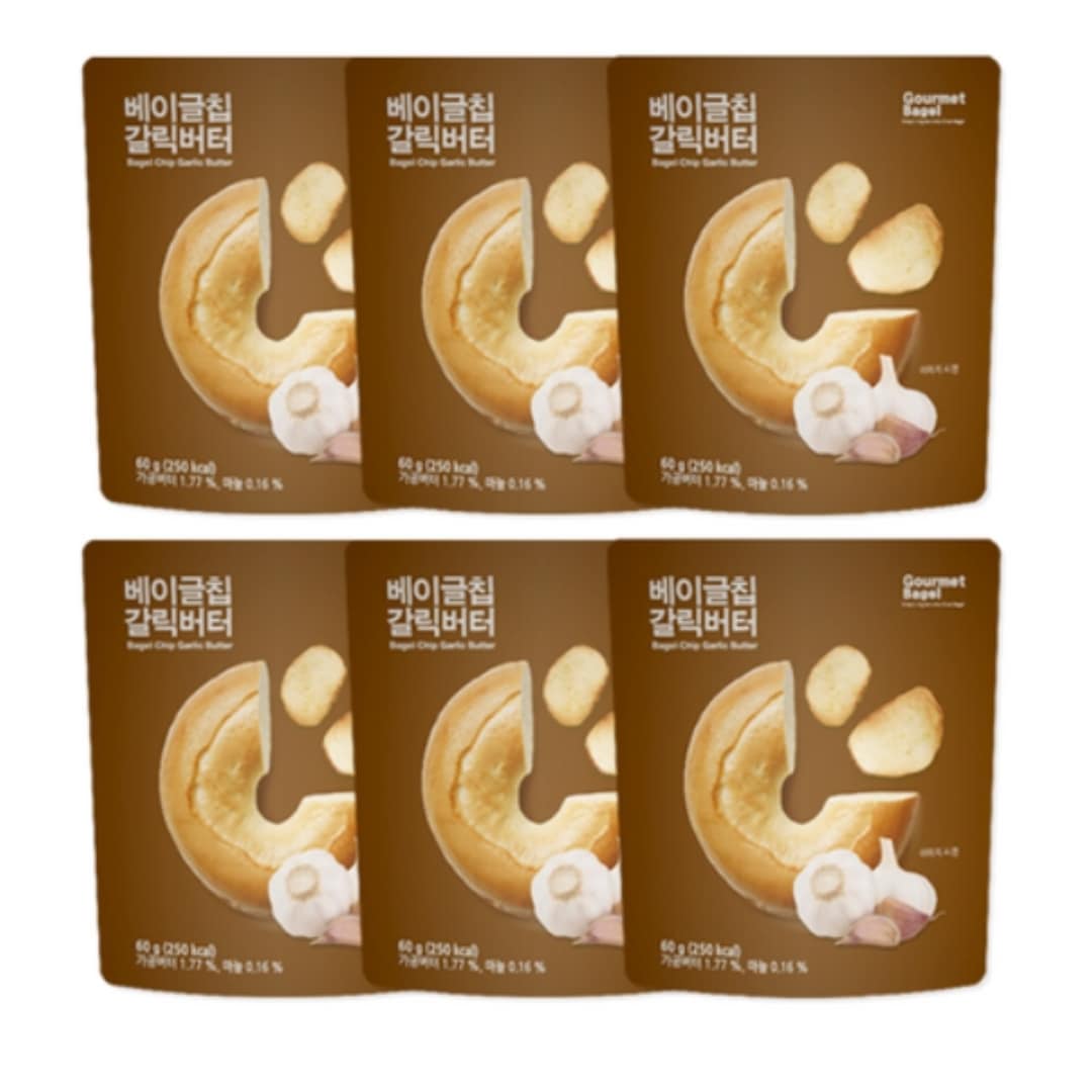 グルメベーグル ベーグルチップ ガーリックバター 220g x 6個 韩国お菓子 韓国おかし