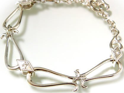 シルバーアクセサリーエレガント&ゴージャスCZシルバーブレスレットst/プレゼント/ギフト/アクセサ