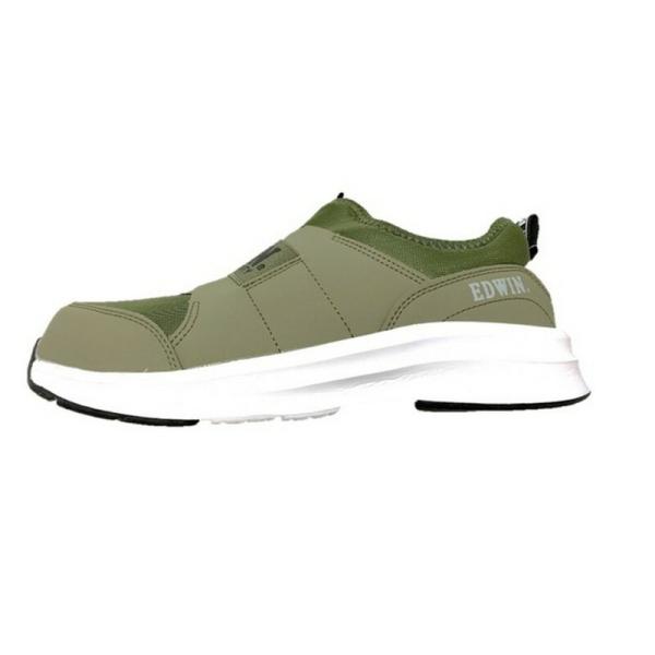 EDWIN セーフティシューズ253 カーキ 25．0cm ワークサポート 安全用品 ワークシューズ
