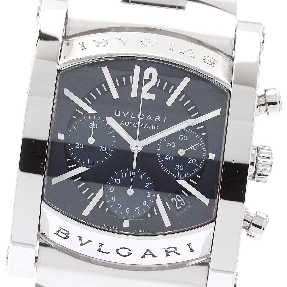 ブルガリ BVLGARI AA48SCH アショーマ クロノグラフ 自動巻き メンズ _868613【中古】