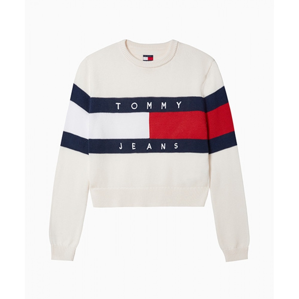 トミージーンズセンターフラッグセーター (T32F0KTO33TWT1YBH) 14,867円