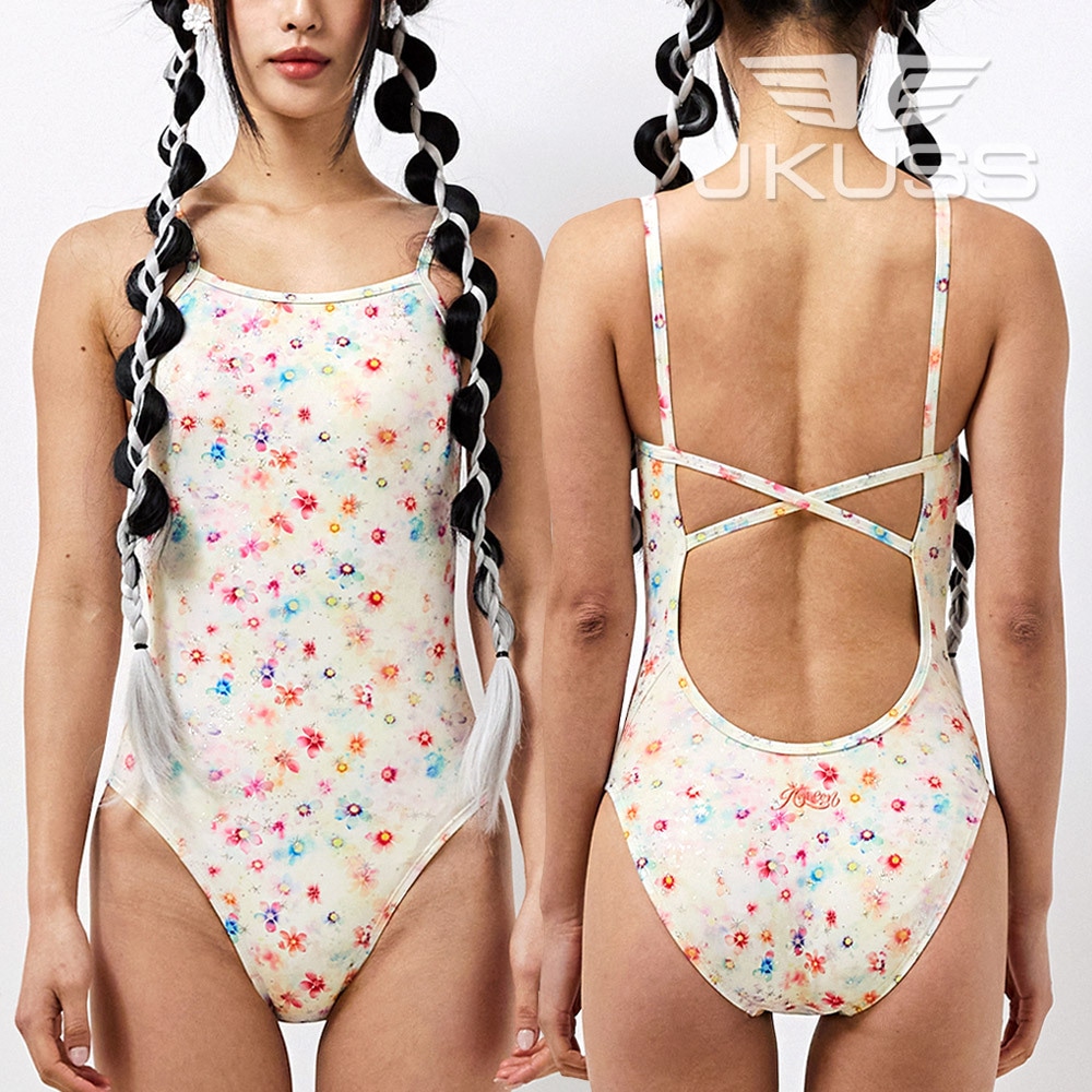 JKUSS 女子水着(10) JWH1MA0871 花樣年華 starlight MARIE FOIL ONEPIECE (LESNES/MIDDLE CUT) ワンピース 水泳服 韓国産