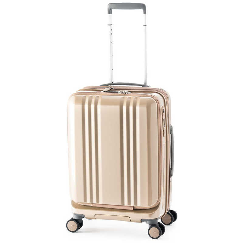 A.L.I　ハードキャリー デカかるEdge フロントオープンタイプ シャンパンゴールド [TSAロック搭載 /37(+7)L /1泊～2泊]　ALI07718FW