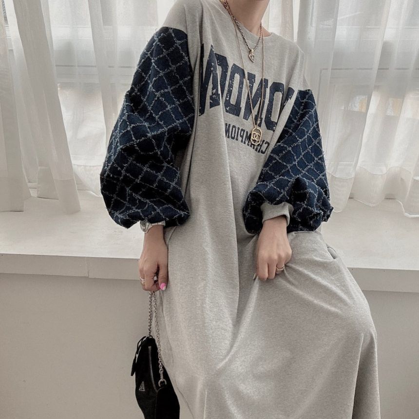 日韓ファッション tシャツワンピース レディース ストライプ ロングワンピース ウェア ゆったり快適 大きいサイズ 半袖 ワンピ 体型カバー ボーダー柄オーバーサイズ 半袖母の日10