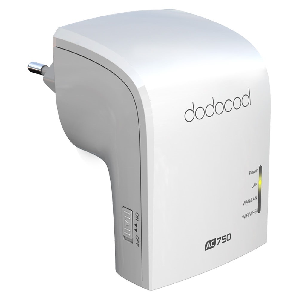 dodocool AC750 デュアル バンド無線 Wi-fi AP/中継ルーター同時 2.4 GHz と 5 GHz の 300 mbps 433Mbps EU プラグ/