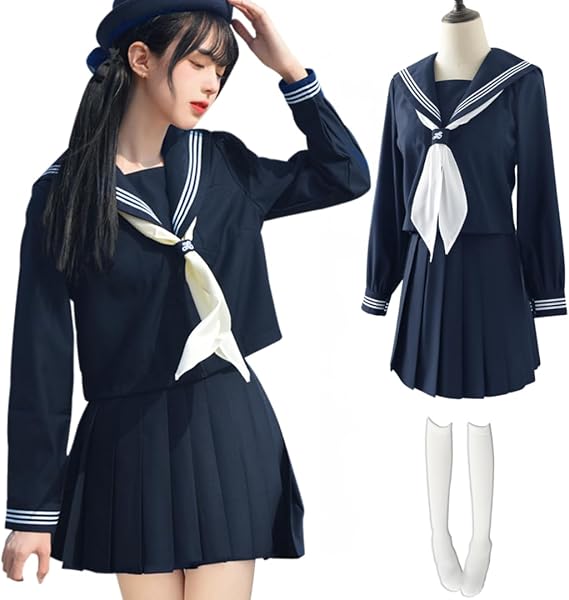 [BeLoved] セーラー服 本格制服 フルセット (ソックス 含む) 女子高生 高校生