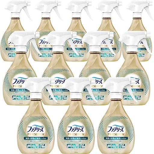 [ケース販売] 消臭スプレー 布用 PREMIUM 清潔なランドリー 本体 370ML×12本
