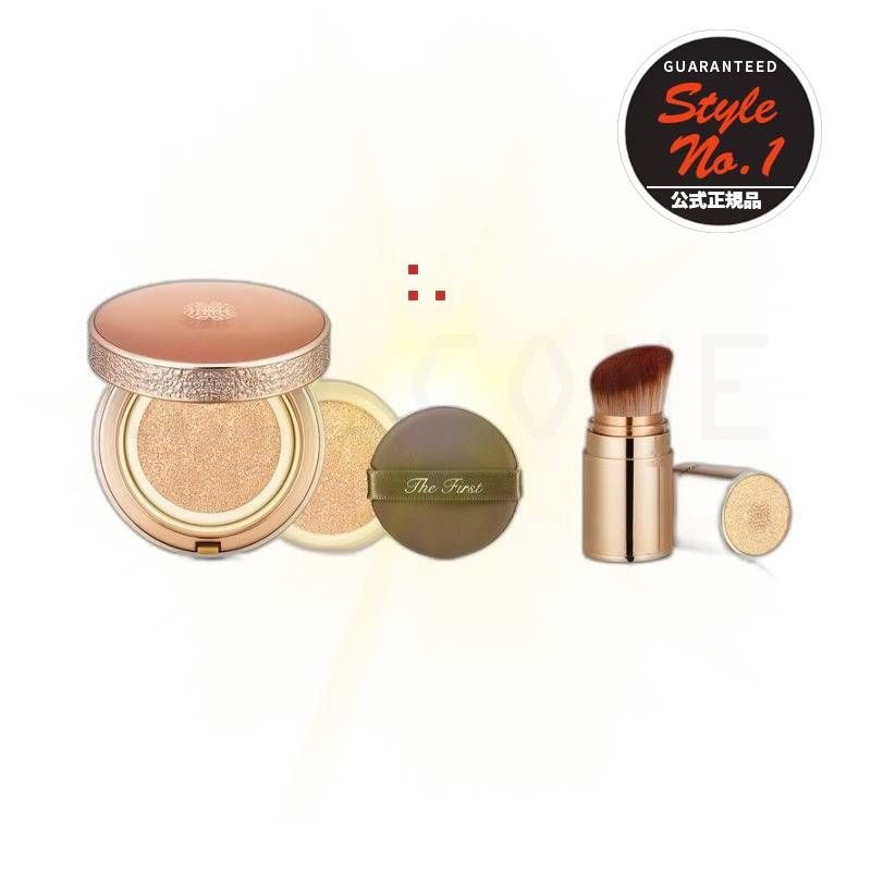 ザファーストジェネチュアアンプルカバークッション本品15g+詰め替え15g 01ミルクベージュ1セット