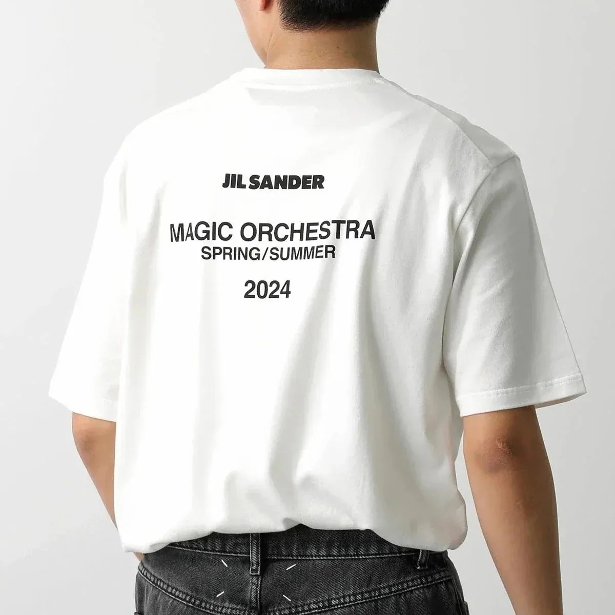 JIL SANDER ジルサンダー Tシャツ J22GC0173 J46219 メンズ 半袖 カットソー コットン クルーネック ロゴT オーバーサイズ 104 22,529円