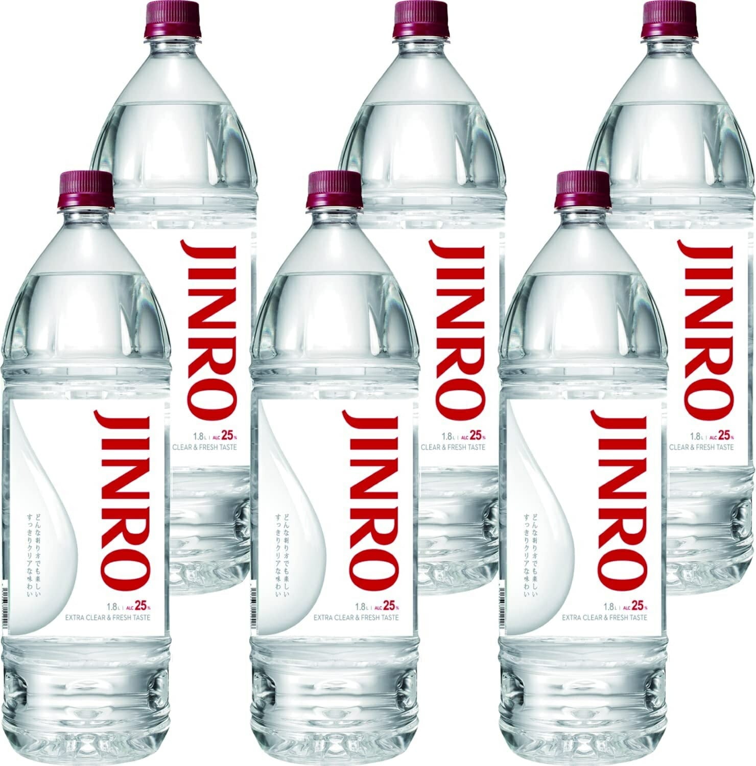 【送料無料】JINRO ジンロ 眞露 ペット 25度 1800ml 1.8L1ケース/6本【北海道沖縄県東北四国九州地方は必ず送料がかかります】