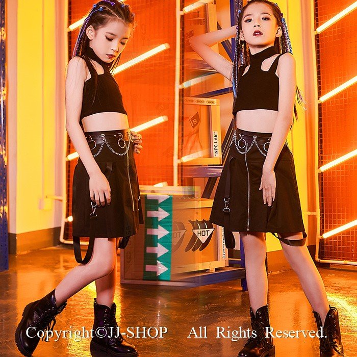 ジャズダンス 衣装 キッズダンス衣装 セットアップ チアダンス衣装 ダンス衣装 ヒップホップ チアリ