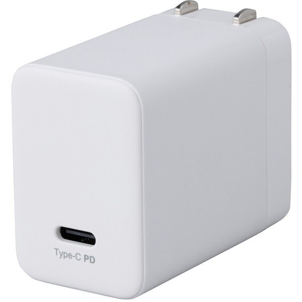 JYU-ACU06W GaN 65W PD充電対応 Type-C 1ポート充電器 ホワイト