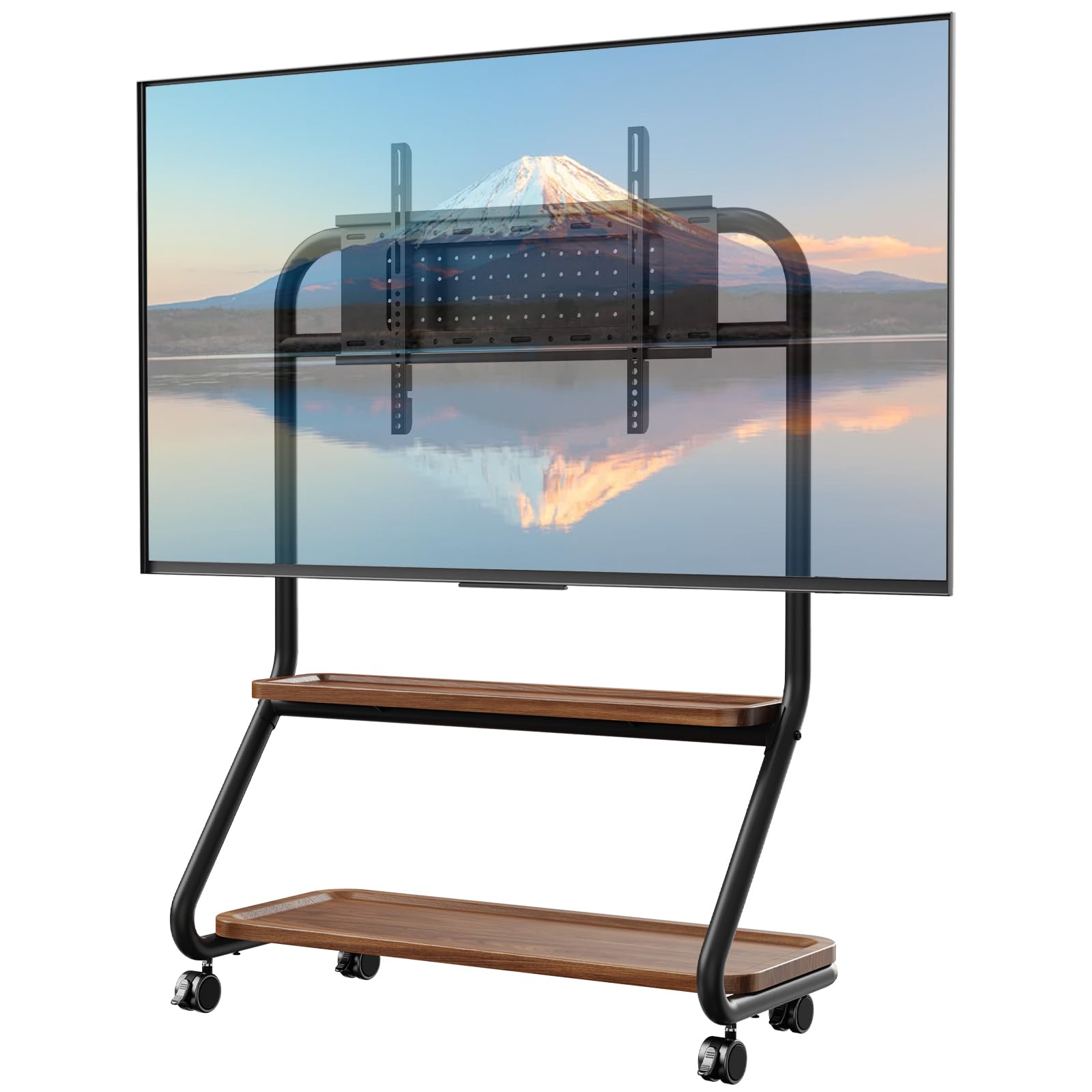 テレビスタンド おしゃれ SRシリーズ テレビ台 tvスタンド キャスター付き 32~75インチテレビ対応 耐荷重50kg 有孔ボード付き 高さ調節可能 大容量収納 安定性よい 木 85285