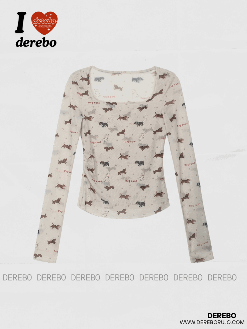 퍼피 매쉬 스판 긴팔 티