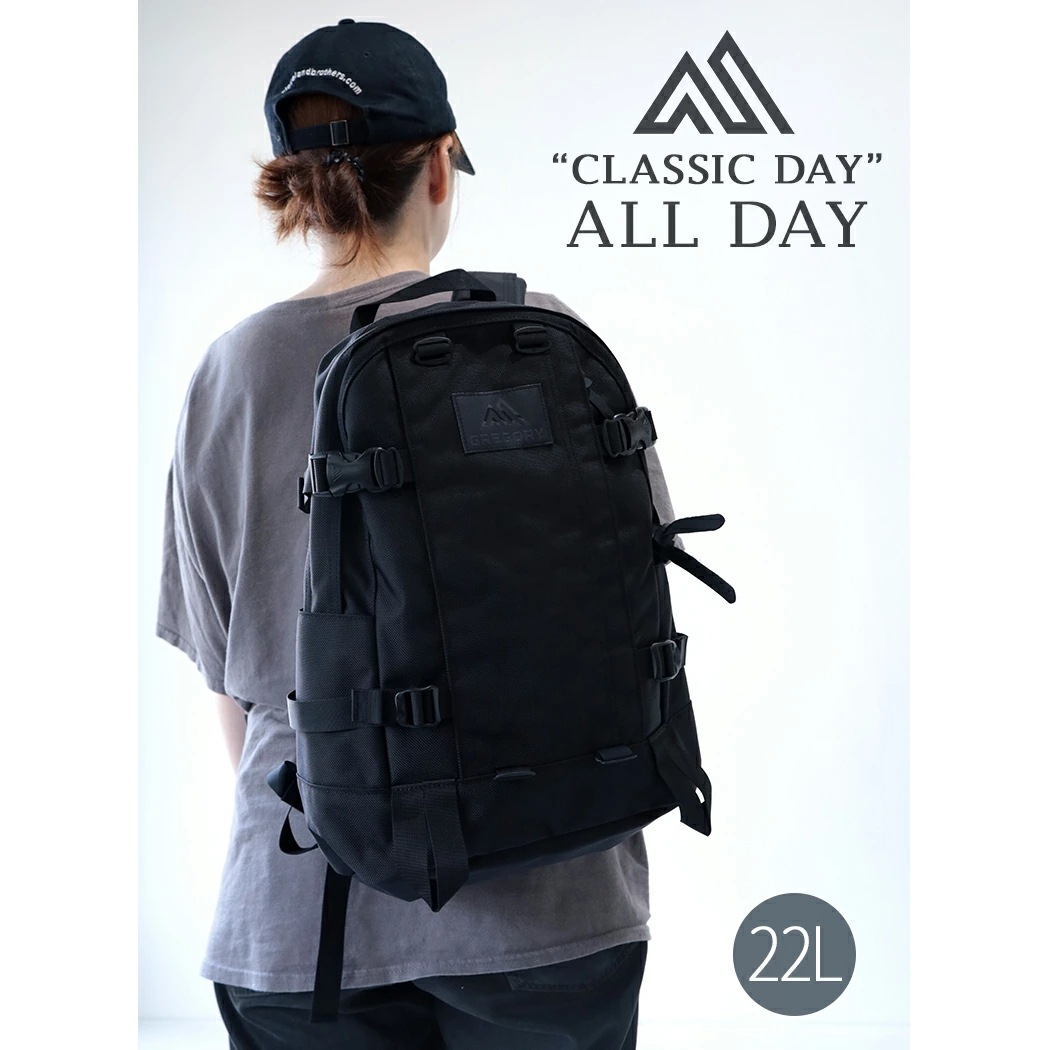 GREGORY グレゴリー リュック オールデイ デイパック 22L バッグ ALL DAY V2.1 CORDURA BALLISTIC BLACK ( ナイロン ブラック 黒 鞄 かばん 1313